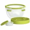 Brandneu 💯 Emsa Salatbox CLIP & GO 1,0 Liter Transparent / Grün 🧨