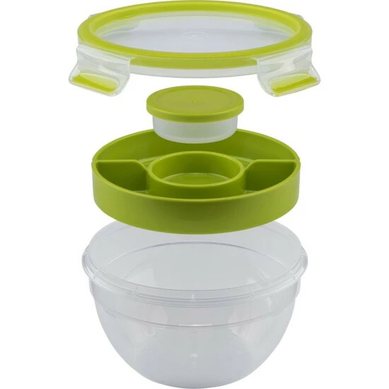 Brandneu 💯 Emsa Salatbox CLIP & GO 1,0 Liter Transparent / Grün 🧨 4 Brandneu 💯 Emsa Salatbox CLIP & GO 1,0 Liter Transparent / Grün 🧨 – Bild 4