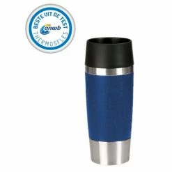 Brandneu ⌛ Emsa Travel Mug Isolierbecher, Edelstahl, Manschette, Blau, 0,36 L, 513357 🔥 -Thermos cup Sale unnamed file 12