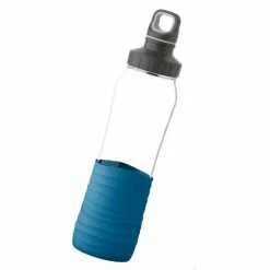 Bestes Angebot 🎁 EMSA Trinkflasche Drink2Go Glas, 0,7 Liter, Silikonmanschette, Aqua-blau 😍 -Thermos cup Sale unnamed file 1262