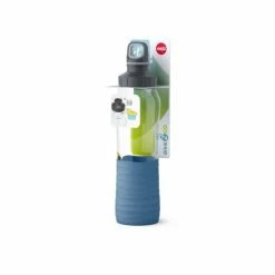 Bestes Angebot 🎁 EMSA Trinkflasche Drink2Go Glas, 0,7 Liter, Silikonmanschette, Aqua-blau 😍 -Thermos cup Sale unnamed file 1263