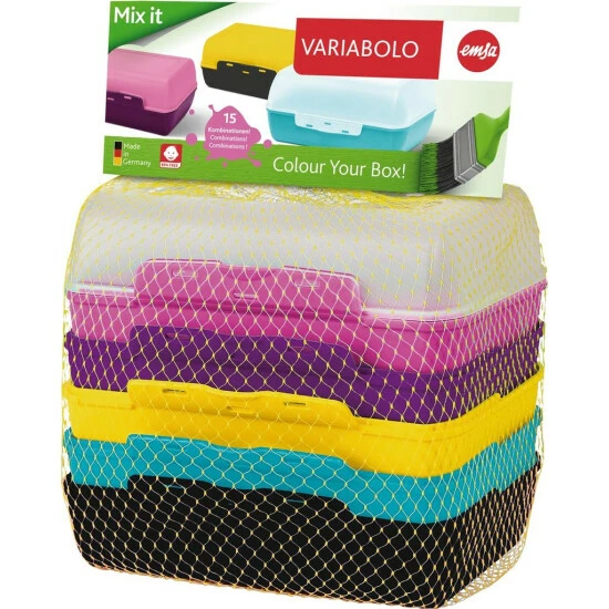 Bestpreis ❤️ Emsa Brotdose VARIABOLO Clipbox Set 6-teilig Farbig ✔️ 1 Bestpreis ❤️ Emsa Brotdose VARIABOLO Clipbox Set 6-teilig Farbig ✔️