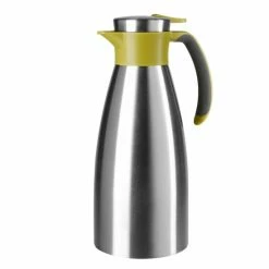 Brandneu ✔️ Emsa Soft Grip Isolierkanne Quick Tip 1,5L Edelstahl/Grün, 514502 ❤️ -Thermos cup Sale unnamed file 1381