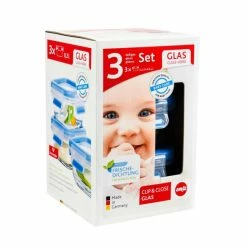 Billig ✔️ EMSA Clip & Close Glas, Set, Quadratisch, 0,2 L, Blau, Transparent, Polypropylen (PP), Thermoplastisches Elastomer (TPE), Deutschland 🤩 -Thermos cup Sale unnamed file 1440