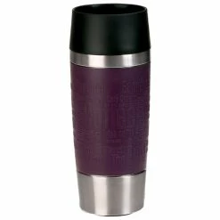 Budget 🎁 Emsa Travel Mug Isolierbecher, Edelstahl, Manschette, Brombeer, 0,36 L, 513359 🌟