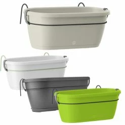 Billig ⌛ Emsa Hängetopf Für Den Balkon 40 X 20 Cm City Blumenkasten , Farbe:seidengrau 🎉