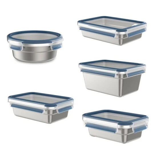 Bestes Angebot 🛒 EMSA Frischhaltedose Clip & Close 0,8l Eckig Edelstahl, Silber/klar/blau 💯 8 Bestes Angebot 🛒 EMSA Frischhaltedose Clip & Close 0,8l Eckig Edelstahl, Silber/klar/blau 💯 – Bild 8