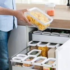 Auslauf 🛒 EMSA OPTIMA Trockenvorratsdose, Hochformat, 1.60 Liter, Klar/weiß 💯 -Thermos cup Sale unnamed file 1787