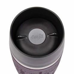 Budget 🎁 Emsa Travel Mug Isolierbecher, Edelstahl, Manschette, Brombeer, 0,36 L, 513359 🌟 -Thermos cup Sale unnamed file 19