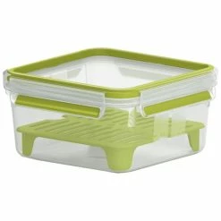 Am billigsten 🔔 Emsa XL Sandwichbox CLIP & GO 1,3 Liter Transparent / Grün 🛒