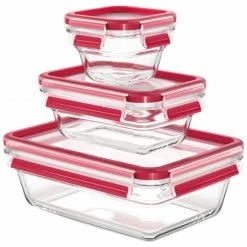 Bestes Angebot 💯 Emsa Frischhaltedose CLIP & CLOSE Glas 3er Set 💯