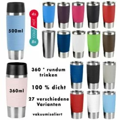 Bester Verkauf 👍 Emsa Isolierbecher Travel Mug Waves 360 Ml, Puderrosa ❤️ -Thermos cup Sale unnamed file 212
