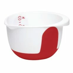 Bestes Angebot ⌛ Emsa Mix & Bake Rührtopf, Fassungsvermögen 3,0 L - Farbe: Weiß/Rot; 508016 🎁