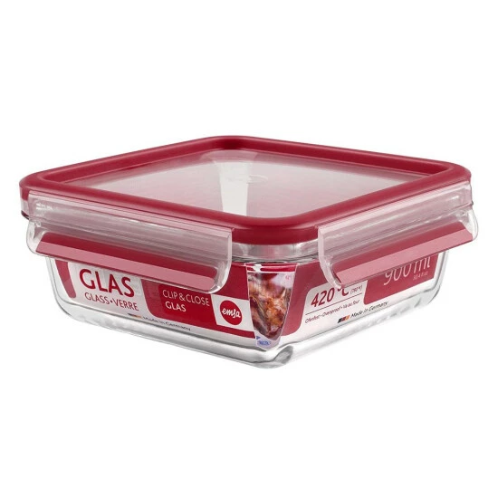 Bestpreis 🤩 Emsa Clip & Close Glas 0,9 L Rot 🔥 2 Bestpreis 🤩 Emsa Clip & Close Glas 0,9 L Rot 🔥 – Bild 2