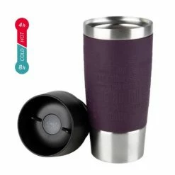 Budget 🎁 Emsa Travel Mug Isolierbecher, Edelstahl, Manschette, Brombeer, 0,36 L, 513359 🌟 -Thermos cup Sale unnamed file 23