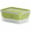 Großhandel 🎉 Emsa XL Lunchbox CLIP & GO 2,3 Liter Transparent / Grün 🎉