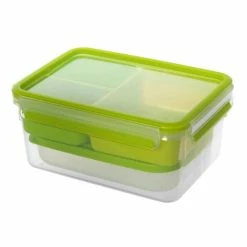Großhandel 🎉 Emsa XL Lunchbox CLIP & GO 2,3 Liter Transparent / Grün 🎉 -Thermos cup Sale unnamed file 246
