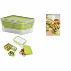 Großhandel 🎉 Emsa XL Lunchbox CLIP & GO 2,3 Liter Transparent / Grün 🎉 -Thermos cup Sale unnamed file 254