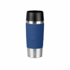 Großhandel 😀 Emsa Edelstahl Isolierbecher Thermobecher Travel MUG Waves Blau 360ml ❤️