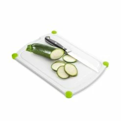 Bester Verkauf 🥰 Emsa Perfect Cut Schneidbrett Mit Saftrille 35X25 Cm , Weiß/Grün, 514453 🧨