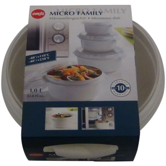 Großhandel 💯 Emsa Micro Family Mikrowellentopf, Weiß, 1,0 L, 450101200 ⌛ 4 Großhandel 💯 Emsa Micro Family Mikrowellentopf, Weiß, 1,0 L, 450101200 ⌛ – Bild 4