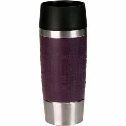 Am billigsten 🥰 Emsa Isolierbecher 'Travel Mug', 0,36 Liter, Edelstahl / Brombeer 🔥
