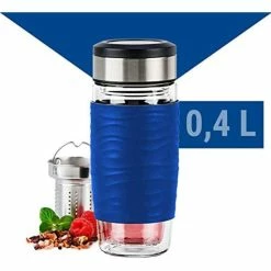 Angebote 🎉 Emsa "TEA MUG" Tee Trinkbecher Mit 2 In 1 Teeeinsatz + Silikonmanschette BLAU ✨ -Thermos cup Sale unnamed file 3420