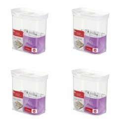 Großhandel 😉 EMSA 514551 OPTIMA Trockenvorrats-Schüttdose Mit Schiebedeckel, 1,6 Liter, Klar/weiß (4er Pack) ✔️