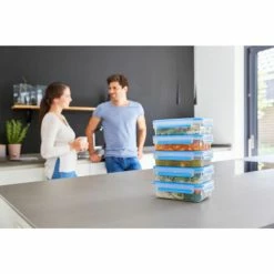 Auslauf ❤️ EMSA Clip & Close Frischhaltedose 0,8l, Klar/blau, 5-teilig (1 Set) 🌟 -Thermos cup Sale unnamed file 355