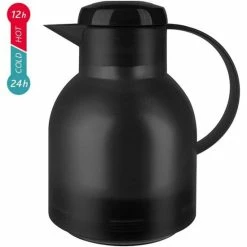 Auslauf 👍 Emsa Isolierkanne SAMBA 1 Liter Quick Press, Farbe Transluzentes Schwarz ⌛ -Thermos cup Sale unnamed file 507