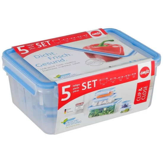 Beste Bewertungen von 🤩 Emsa Clip & Close 5Er Set Frischhaltedosen, 0,15 L - 3,7 L, 508568 👍 10 Beste Bewertungen von 🤩 Emsa Clip & Close 5Er Set Frischhaltedosen, 0,15 L - 3,7 L, 508568 👍 – Bild 10