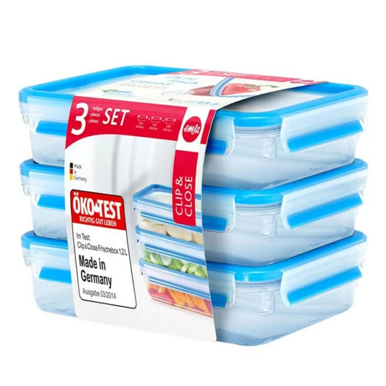 Am billigsten 💯 Emsa Frischhaltedose CLIP & CLOSE 3er Set 1,20 Liter Blau 🤩 15 Am billigsten 💯 Emsa Frischhaltedose CLIP & CLOSE 3er Set 1,20 Liter Blau 🤩 – Bild 15