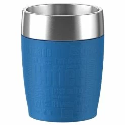 Bester Verkauf 👏 Emsa Isolierbecher TRAVEL CUP 0,20 Liter Manschette Blau 👍