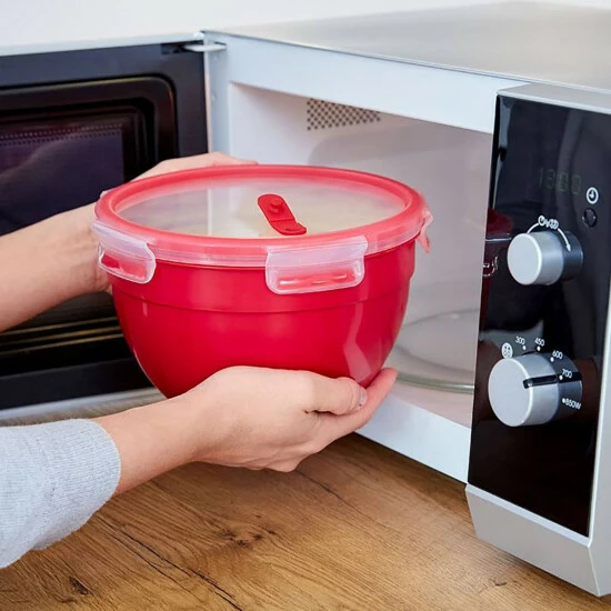 Billig 👏 EMSA Microwellendose Clip & Micro, 2,6 Liter, Rund, Rot ❤️ 4 Billig 👏 EMSA Microwellendose Clip & Micro, 2,6 Liter, Rund, Rot ❤️ – Bild 4