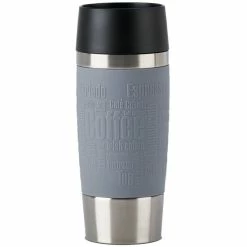 Brandneu ✨ Emsa Isolierbecher TRAVEL MUG 0,36 L. Manschette Grau 🌟