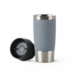 Brandneu ✨ Emsa Isolierbecher TRAVEL MUG 0,36 L. Manschette Grau 🌟 -Thermos cup Sale unnamed file 857