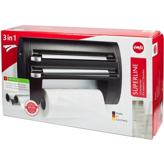 Neu 😍 Emsa Rollenhalter Superline Für 3 Rollen, Farbe Schwarz 👍 4 Neu 😍 Emsa Rollenhalter Superline Für 3 Rollen, Farbe Schwarz 👍 – Bild 4